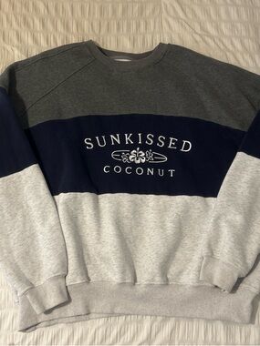 Sunkissed Coconut Embroidered Crewneck